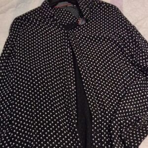 Michael Brandon Black and White Polka Dot Blazer